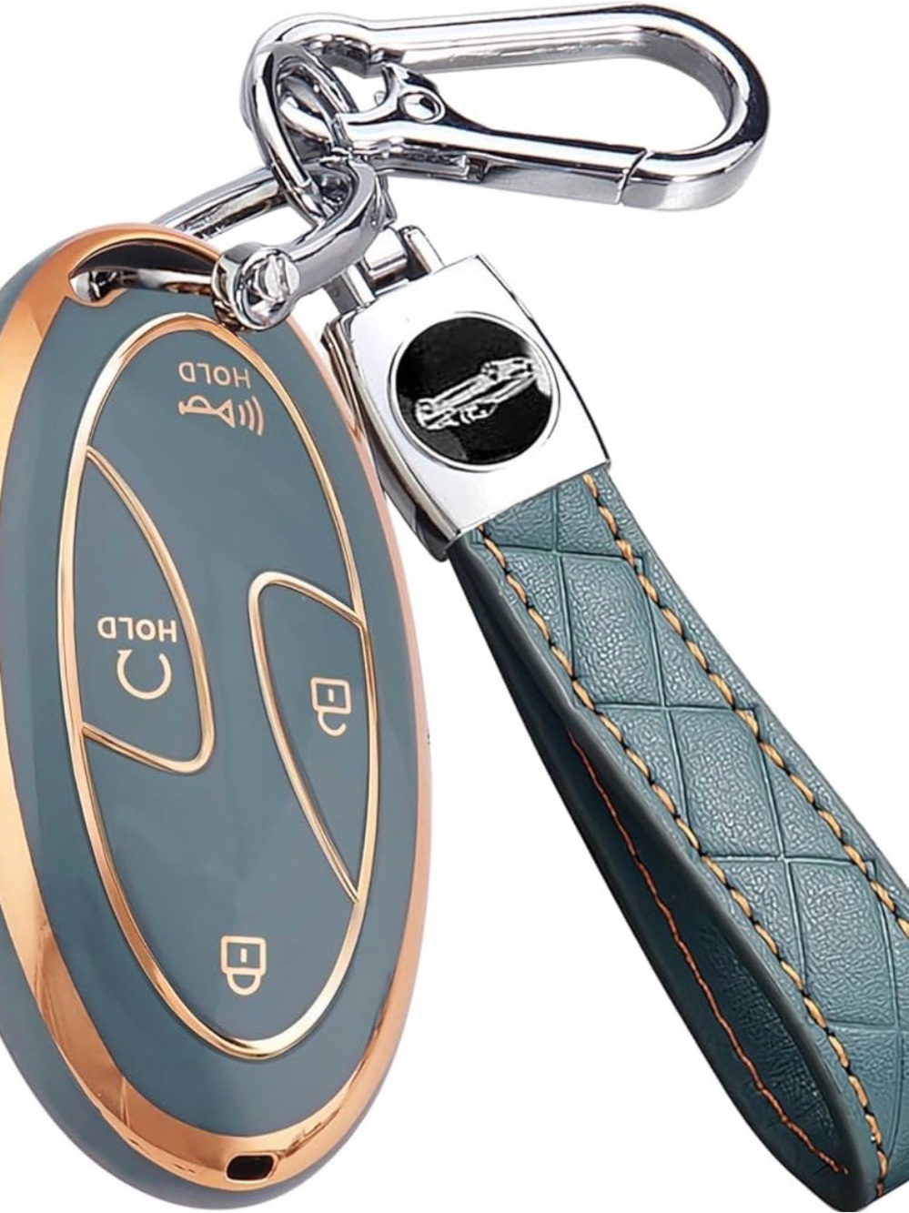 Wireless Key Fob Cover with Sage Green Strap - Hyundai